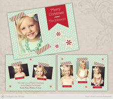 Flower Snowflakes Christmas Card